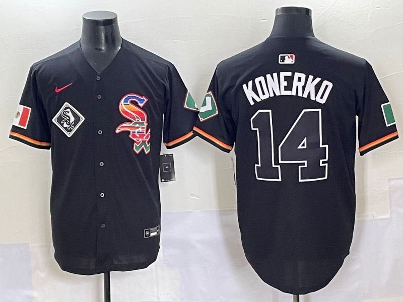 Men 2025 Chicago White Sox #14 Konerko Black Game Nike MLB Jersey style 47->boston red sox->MLB Jersey